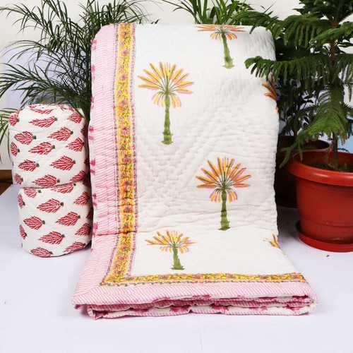 Hand Block Printed Cotton  Fine Quilt