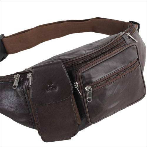 Leather Brown Waist Bag By CHANDEL TEXTILE
