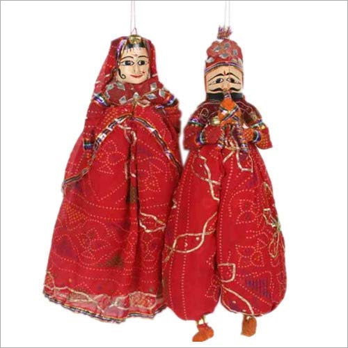 Colorful Wooden Face String Wood Folk Puppets