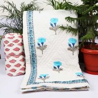 Handmade Block Printed Cotton Fine Quilt