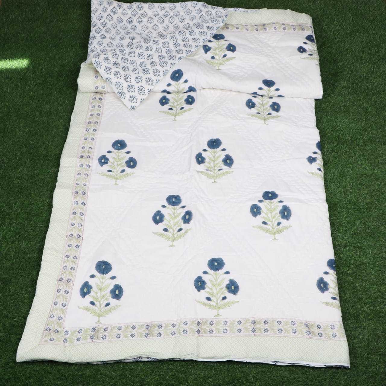 Handmade Block Printed Cotton Fine Quilt