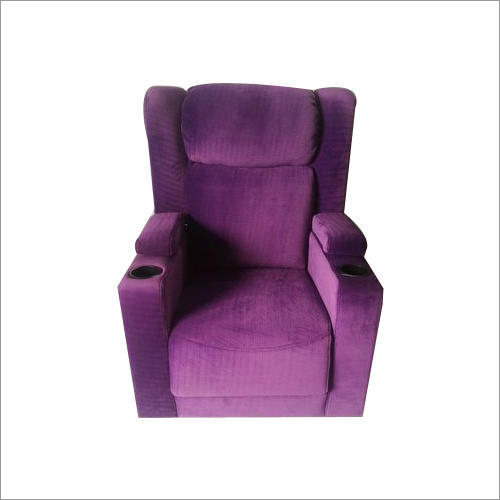 Deeaa Comfort Purple Velvet Cinema Push Back Chair