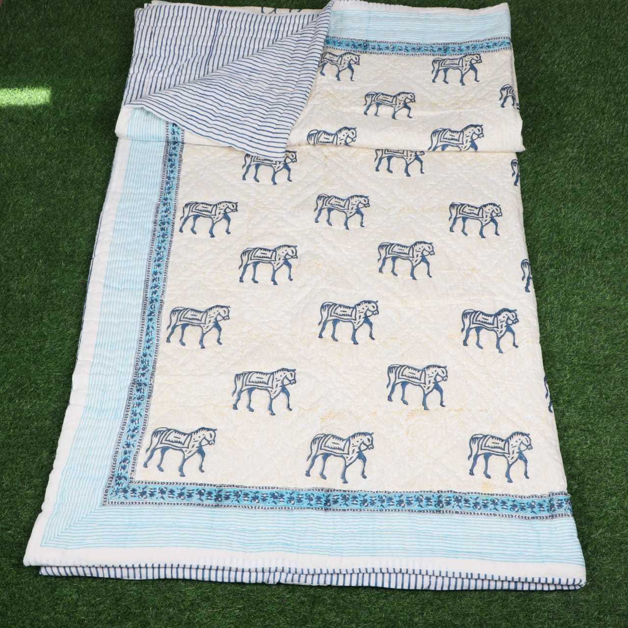 Rajasthani Handmade Printed Cotton Fine Quilt