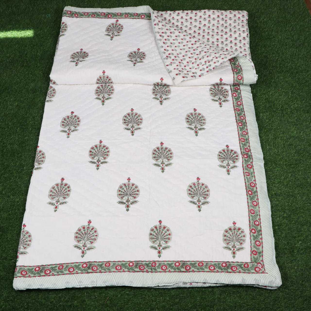 Rajasthani Handmade Printed Cotton Fine Quilt