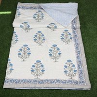 Floral Handmade Printed Cotton Fine Quilt