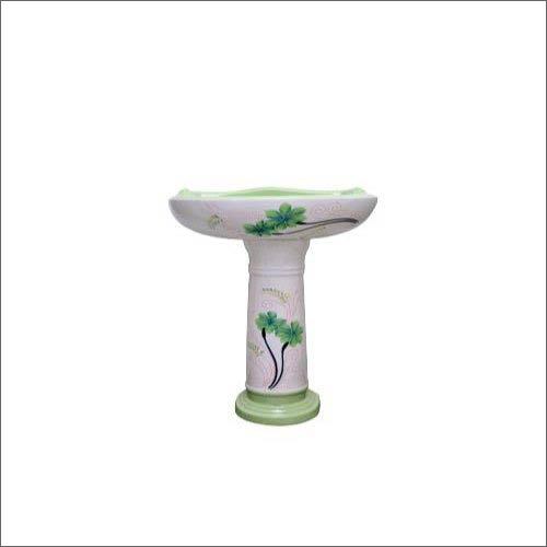 Printed Vitrosa Pedestal Wash Basin