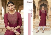 Silk Kurti Decoration Material: Feather