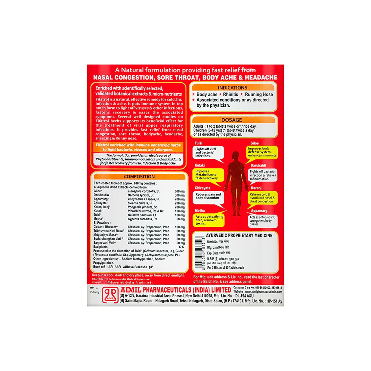 AIMIL Fifatrol Tablets Natural Immunity Booster
