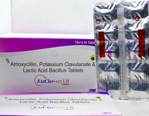 Amoxyllin 500 mg+Pot.Clavulanate 125 mg+Lactic acid bacillus 60 million spores tablets