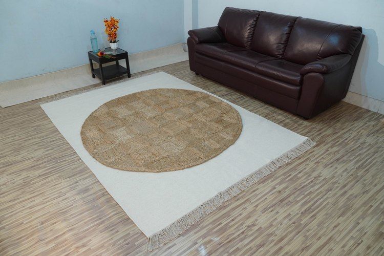 Hand Woven Jute Braided Round Carpet