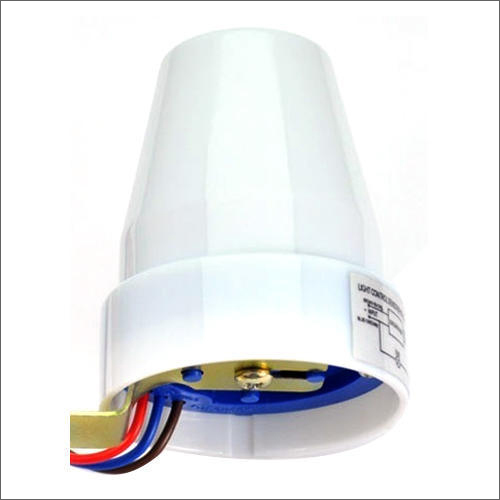 AC 220-250 V Day Night Photocell Switch - Plastic Material White Finish | Automatic Light Activation for Day & Night Cycle
