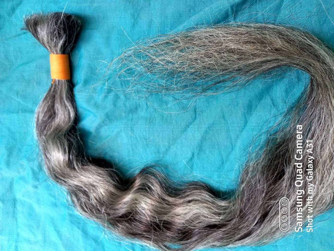 Non Chemicalized Indian Women Natural Grey Hair Extension