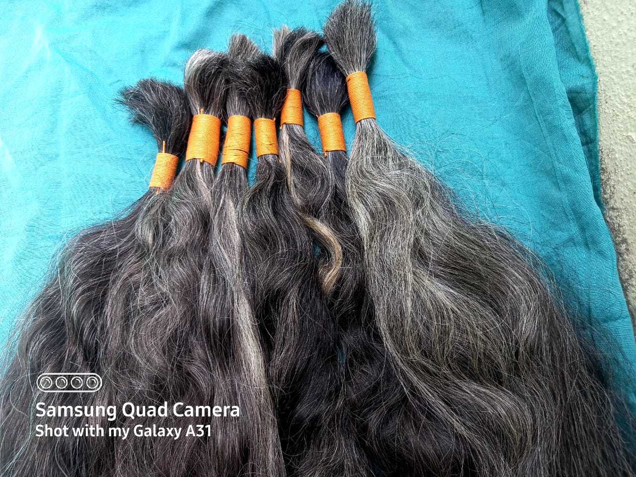 Non Chemicalized Indian Women Natural Grey Hair Extension