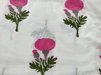 Indian Block Printed Mughal  Cotton Fabric