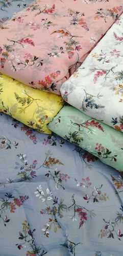 Digital Printed Fabric - Georgette, Big Width, Available in Various Colors | Exceptionally Soft, Light in Weight, Custom Length (Meters)