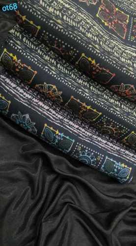 Digital Printed Fabric - Georgette, Custom Length in Meters | Exceptionally Soft, Lightweight, Available in Various Colors, Printed Pattern