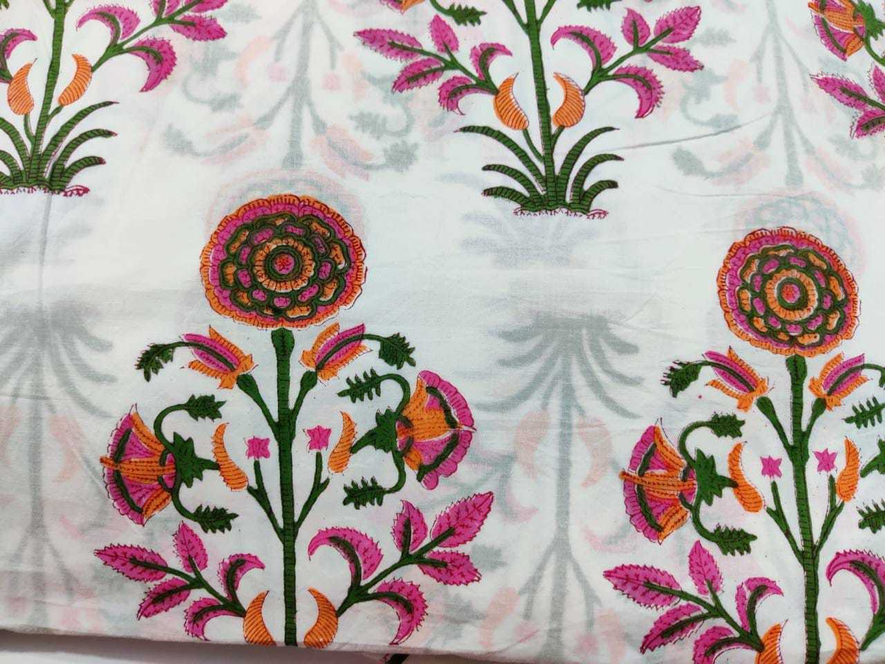 Anker Butta Block Printed cotton Fabric