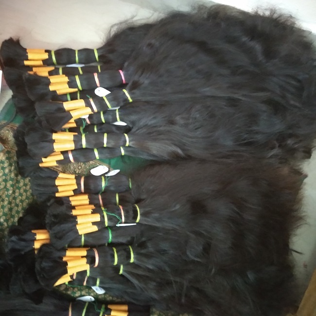 High Grade Single Drawn Indian Bulk Human Hair