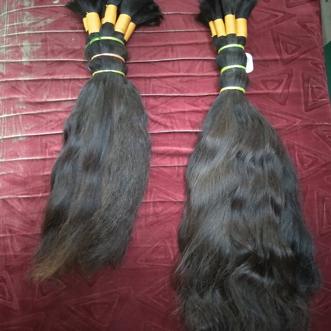 High Grade Single Drawn Indian Bulk Human Hair