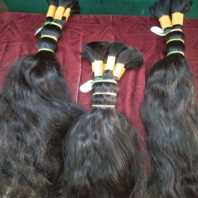 High Grade Single Drawn Indian Bulk Human Hair