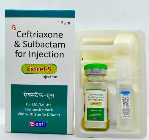 Ceftriaxone 1 gm+Sulbactum 500 mg Injection