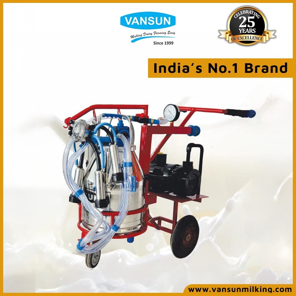 1HP- Single Bucket Trolley Type Milking Machine (VM1SST)