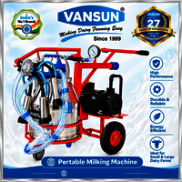 .75hp- Single Bucket Trolley Type Milking Machine Vm1sst - Color: Red