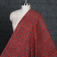 Malte Color Ajrakh Printed Cotton Fabroic