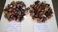 Small round polished River Pebbles Stones mix color rocks for garden development landscaper used stone chips