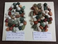 small round polished River Pebbles Stones mix color rocks for garden devlopment