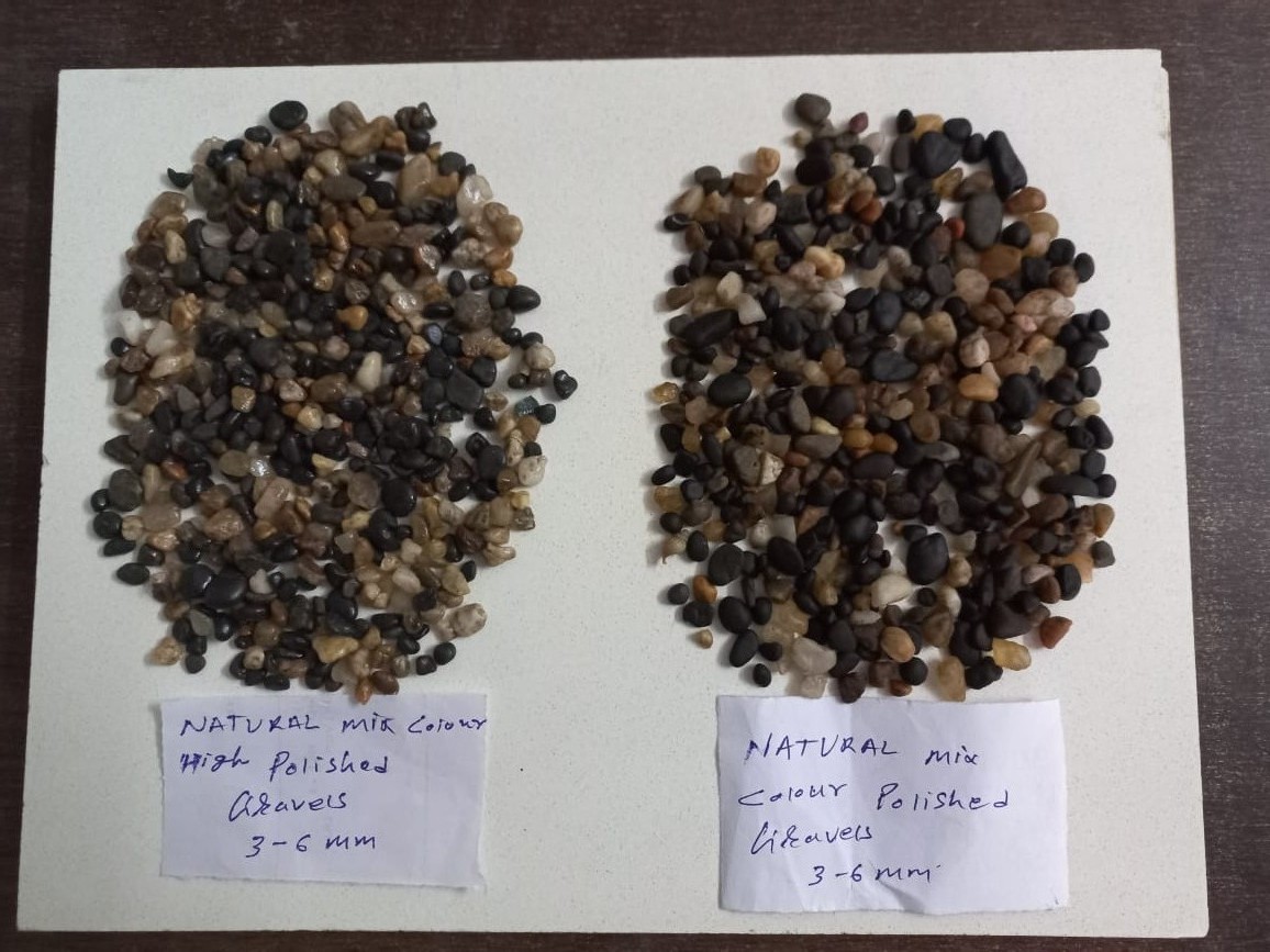 small round polished River Pebbles Stones mix color rocks for garden devlopment