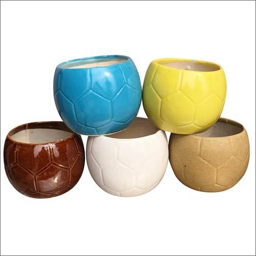 Football Shaped Ceramic Planter