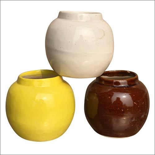 Plain Matki Shape Ceramic Planter