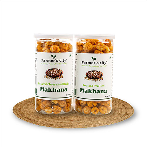 Farmers City Roasted Peri Peri Makhana and Roasted Cheese And Herbs Makhana Combo Pack