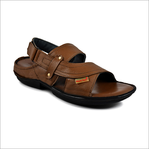 Brown Mens Pure Leather Sandal