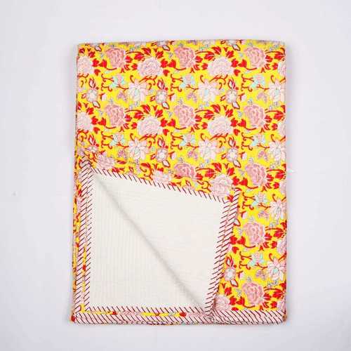 100% Cotton Block  Printed Machine Ac Quilts