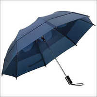 Portable Umbrella - Nylon Material, Steel Handle, Black Color | Compact Design For Enhanced Durability And Weather Resistance