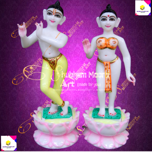 MARBLE ISCKON RADHE KRISHNA STATUE