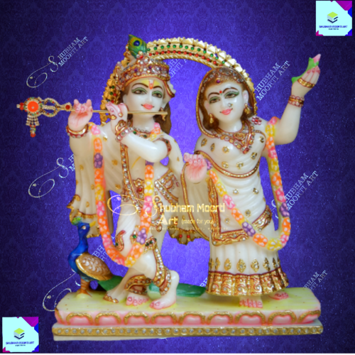 MARBLE RADHE KRISHNA STATUE