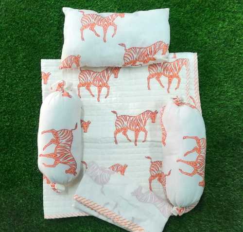 Orange Horse print baby bedding &baby dohar