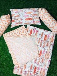 Orange Horse print baby bedding &baby dohar