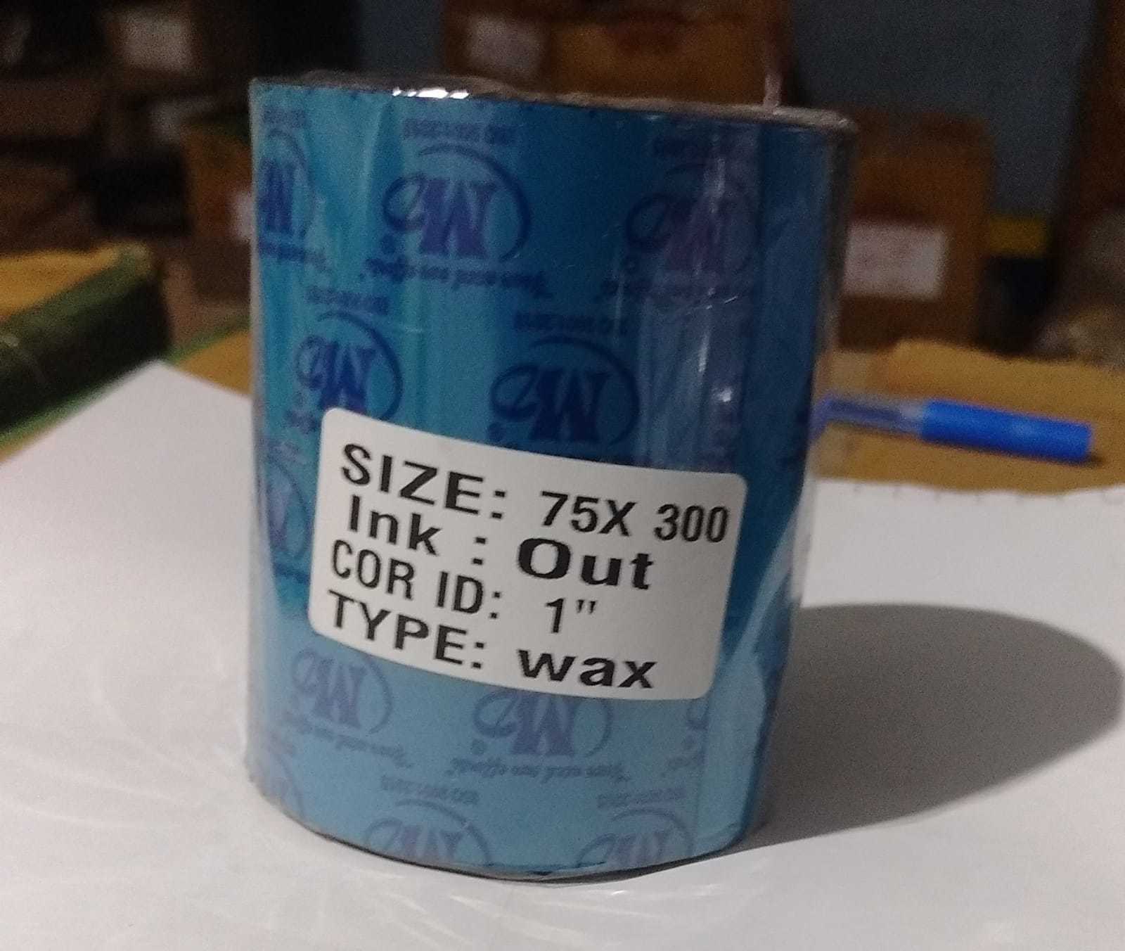 75MM X 300MTR WAX (K-100) Ribbon