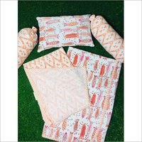 Block Printed Baby Quilt and Bedding Set