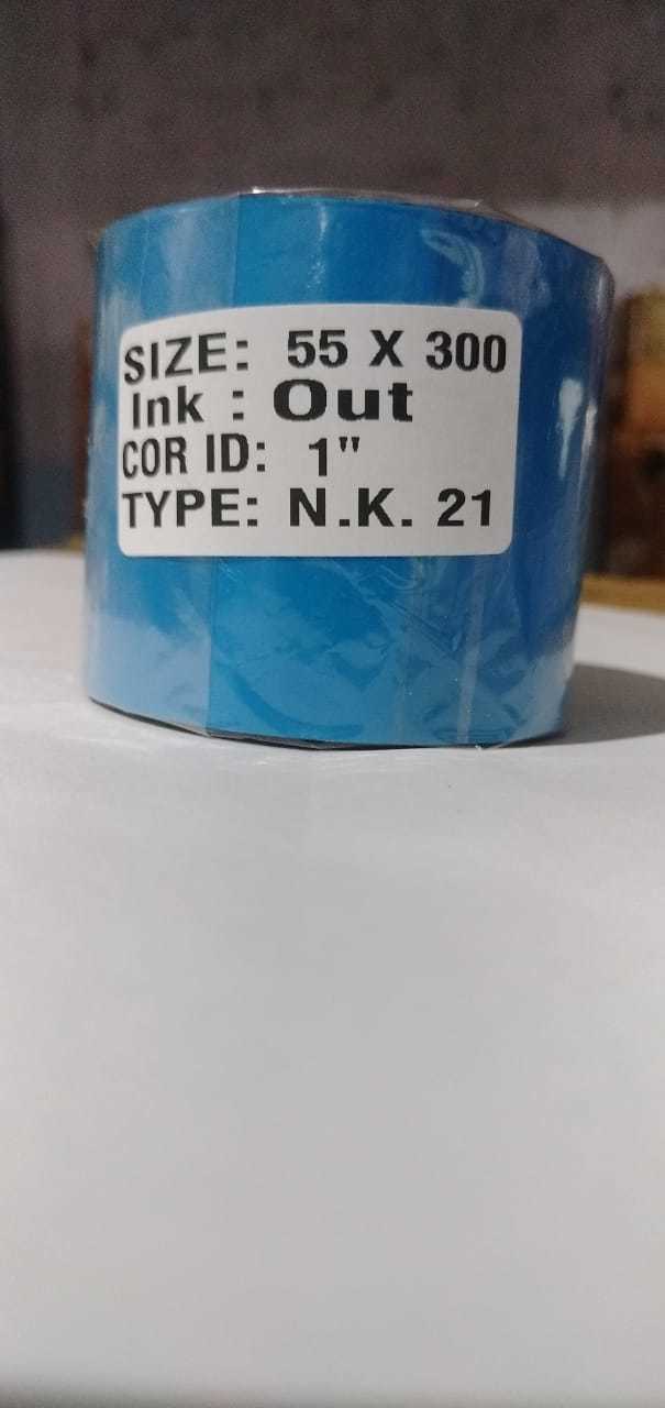 Black Nk-21 Ribbon 55mm 300mtr Ink Out