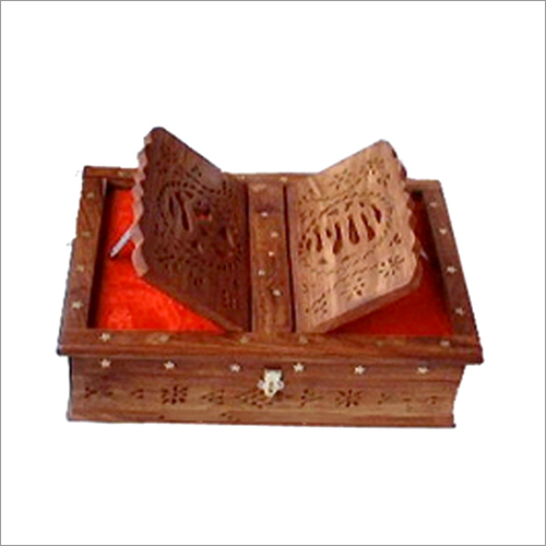 Wooden Rehal Jali And Rehal Box