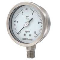 Grey Pi Burdon Tube Commercial Pressure Gauge