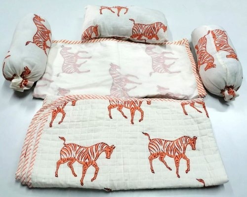 Birds  Print Hand Block Printed baby bedding & Quilts