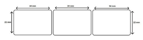 Barcode Roll 34mm X 22mm 3ups (6000)