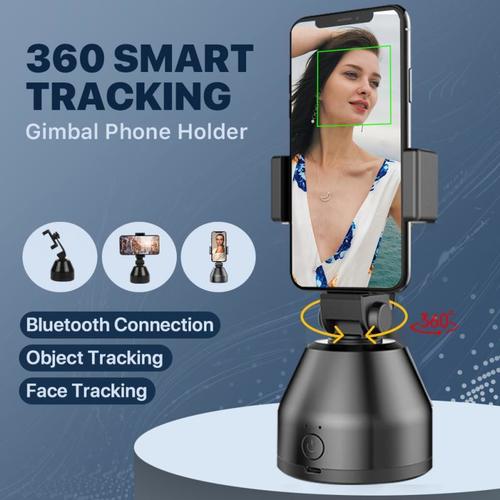 Smart facial tracking phone holder smart tracking holder with automatic 360-degree rotation