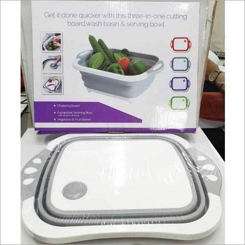 Folding Vegetable Chopping Board And Washing Basket By A One Collection